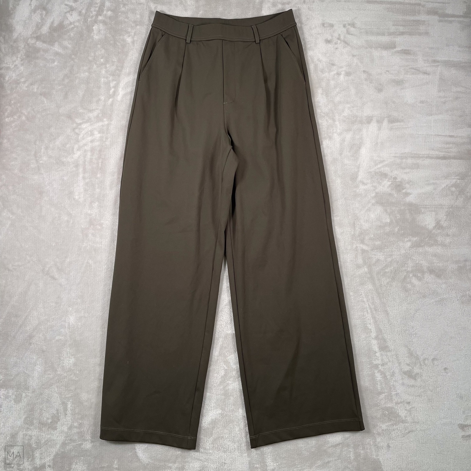 Halara Women's Pants Wide Leg Flowy Athleisure Stretch Office M Green